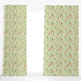 Dekovorhang Cocktails Pattern Maigrün