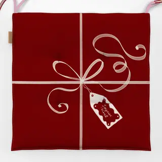 Sitzkissen Geschenk Schleife romantisch Rot