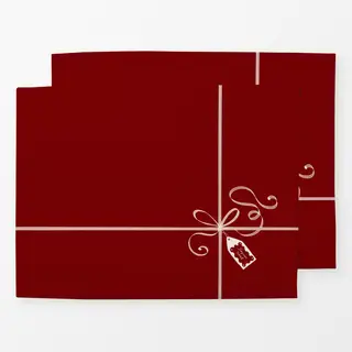Tischset Geschenk Schleife romantisch Rot