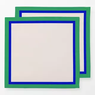 Servietten Rahmen Grün Blau