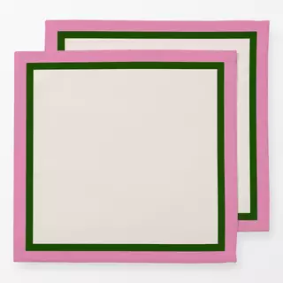 Servietten Rahmen Pink Grün