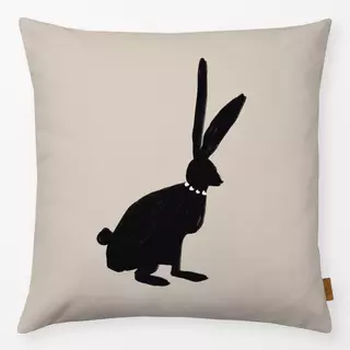 Kissen Osterhase mit Kette Beige