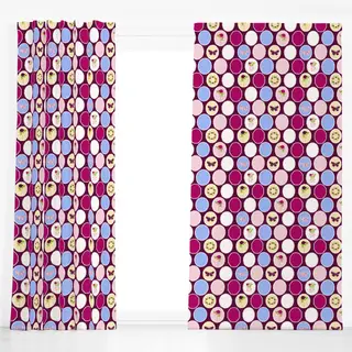 Dekovorhang Bilderrahmen Pattern Burgundy