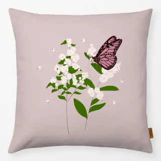 Kissen Schneebeere  Beige