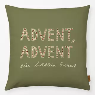 Kissen Advent Advent Grün
