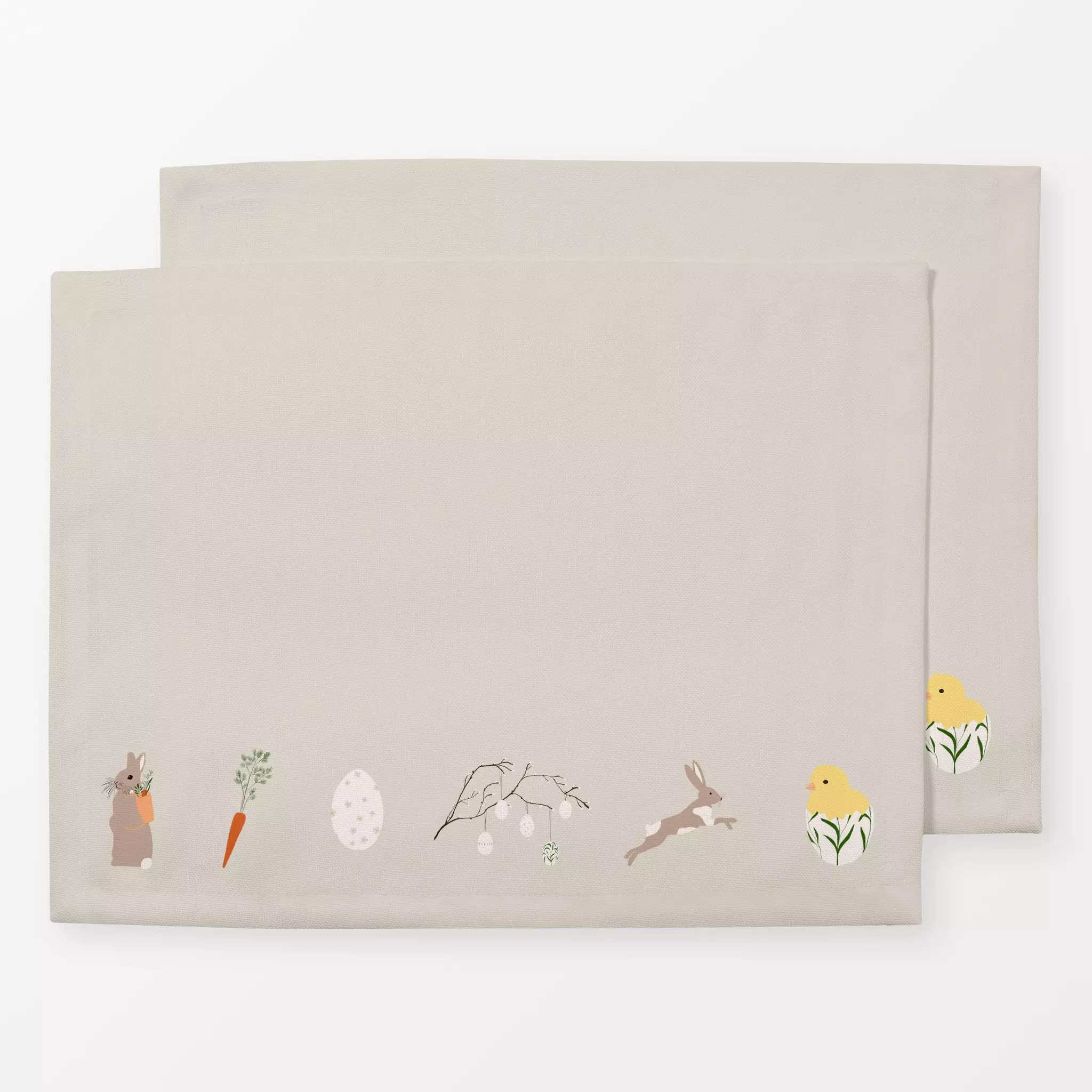 Tischset Ostern Muster Hell, Blumen, Ostern, von Sophie Augustin Illustration