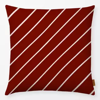 Kissen Streifen Diagonal Rot