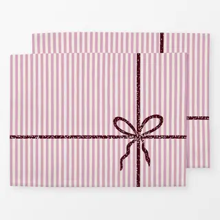 Tischset Geschenk Streifen Punkteschleife