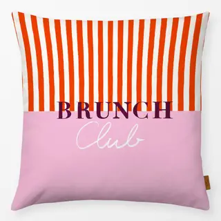 Kissen Brunch Club Rot Pink