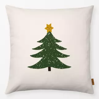 Kissen Tannenbaum Beige