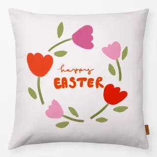 Kissen Tulpenkranz Happy Easter