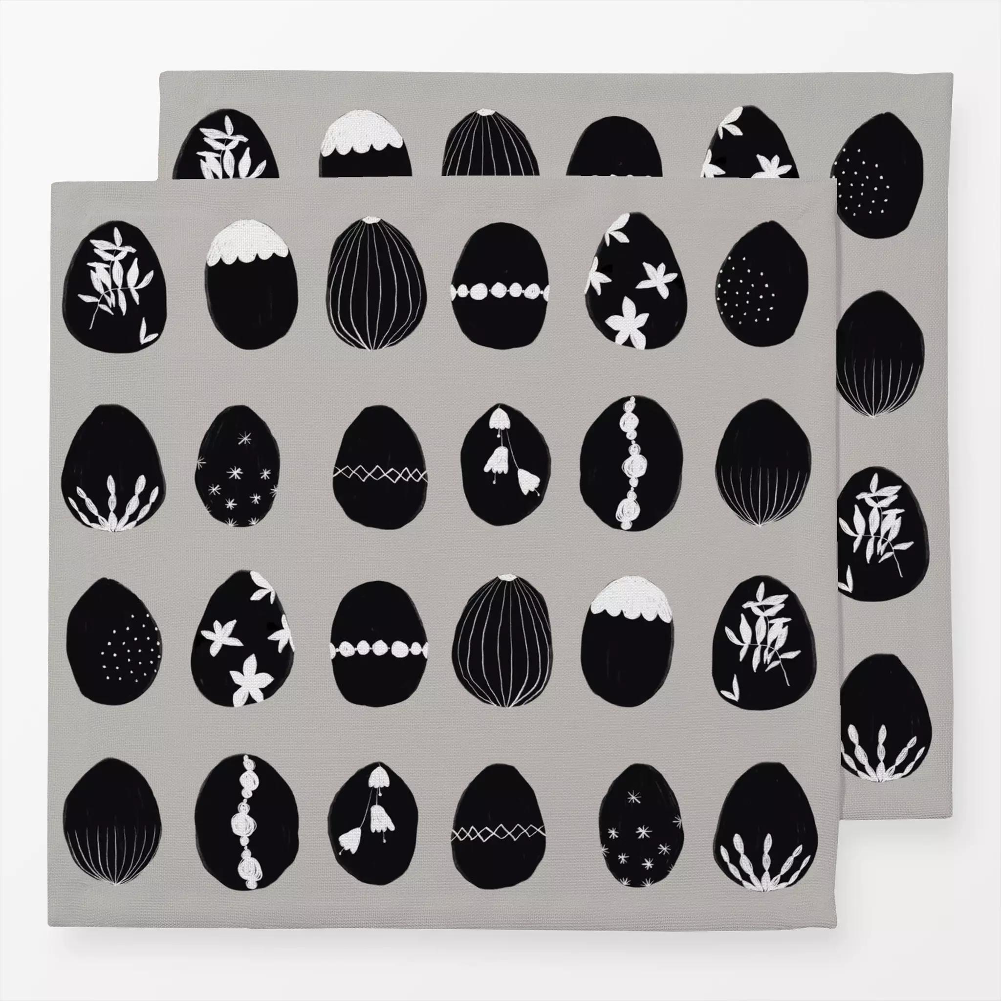 Servietten Ostereier hellgrau - Frühling, Anlässe - von „Sophie Augustin Illustration"; Ostern, Ostereier, HappyEaster, Oste...