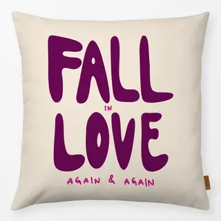 Kissen Fall in Love Beige