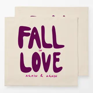 Servietten Fall in Love Beige