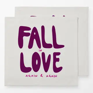 Servietten Fall in Love Beige