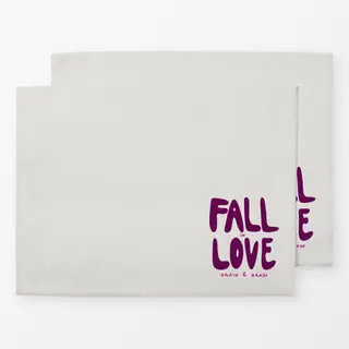 Tischset Fall in Love Beige
