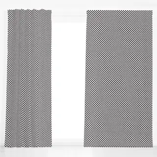 Dekovorhang Polkadots Mittel Schwarz