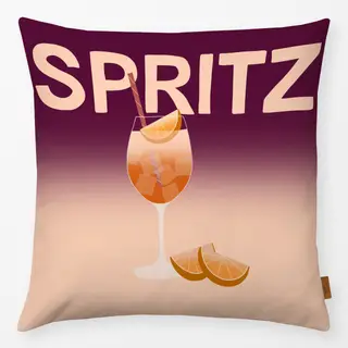Kissen Spritz Typo Verlauf Beere