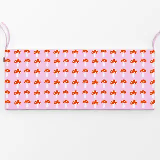 Bankauflage Fliegenpilze Pattern Pink
