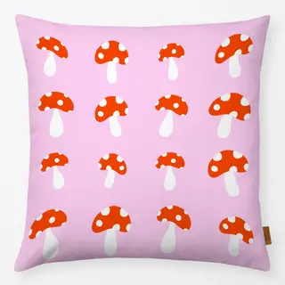 Kissen Fliegenpilze Pattern Pink
