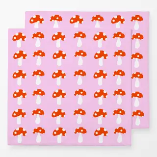 Servietten Fliegenpilze Pattern Pink
