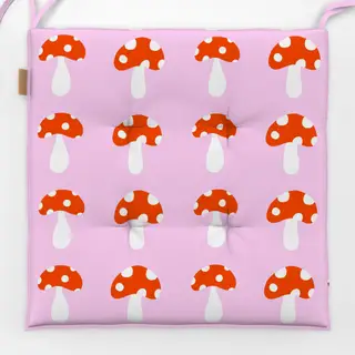 Sitzkissen Fliegenpilze Pattern Pink