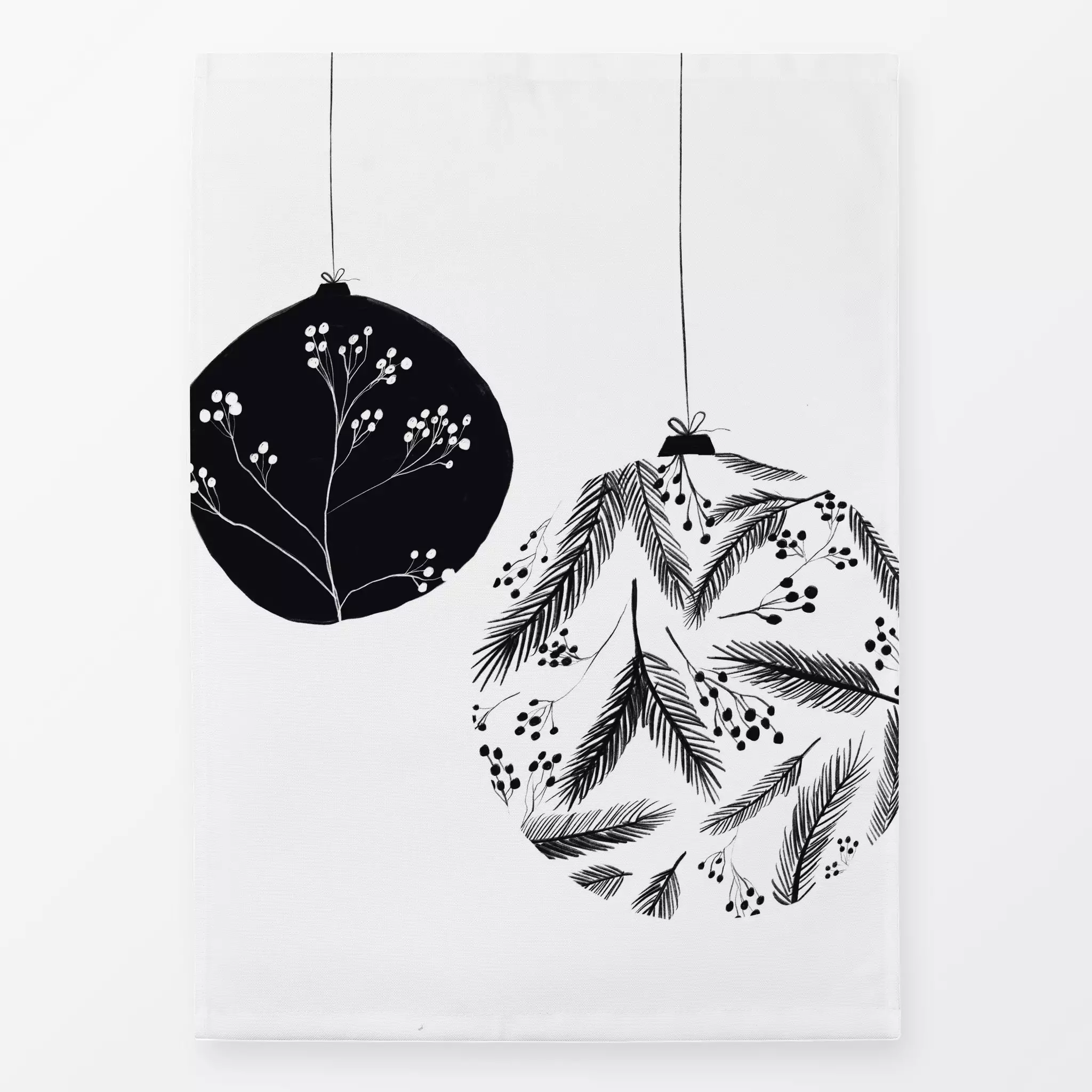 Geschirrtücher Christbaumkugeln Zweige - Weihnachten - von „Sophie Augustin Illustration"; Merry Christmas, Weihnachten, wei...