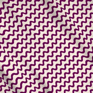 Meterware Wellenmuster Lila Beige