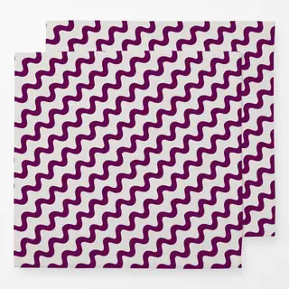 Servietten Wellenmuster Lila Beige