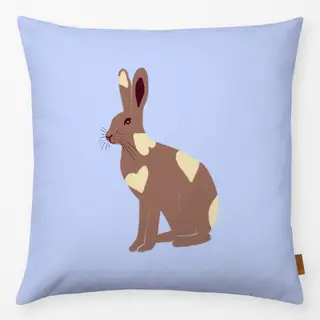 Kissen Hase mit Herzen Blau