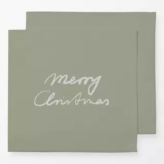 Servietten Merry Christmas Salbei