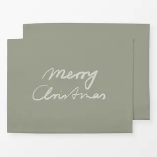 Tischset Merry Christmas Salbei