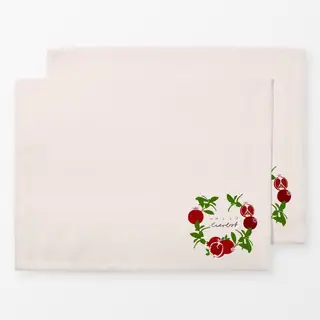 Tischset Granatapfelkranz Beige