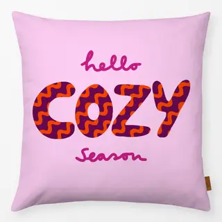 Kissen Cozy Season Pink Wellen