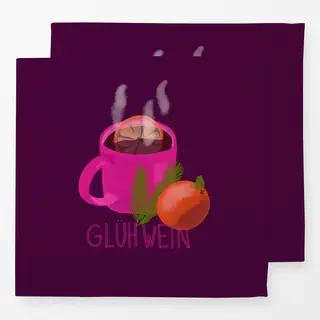 Servietten Glühwein mit Typo