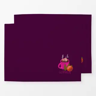 Tischset Glühwein mit Typo