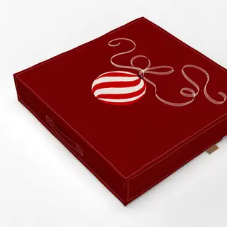 Bodenkissen Baumkugel mit Streifen & Schleife Rot