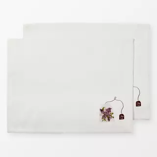 Tischset Teebeutel mit Blumen