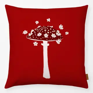 Kissen Fliegenpilz Blumen Rot