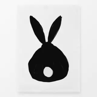 Geschirrtücher Sitzender Osterhase Weiß