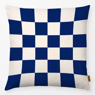 Kissen Karo Blau