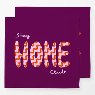 Servietten Stay Home Club Wellen