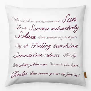 Kissen Typo Englisch Beige