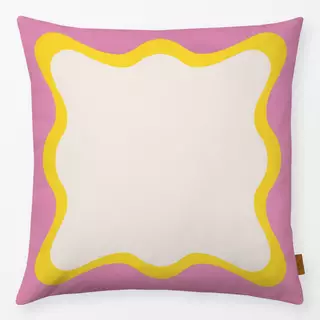 Kissen Welle Gelb Pink