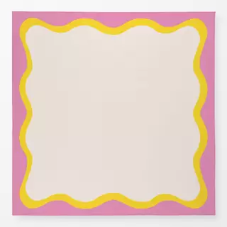Tischdecke Welle Gelb Pink