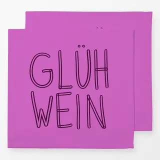 Servietten Glühwein Typo