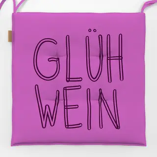 Sitzkissen Glühwein Typo
