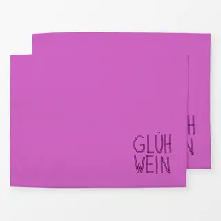 Tischset Glühwein Typo