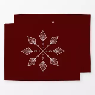 Tischset Schneeflocke Rot