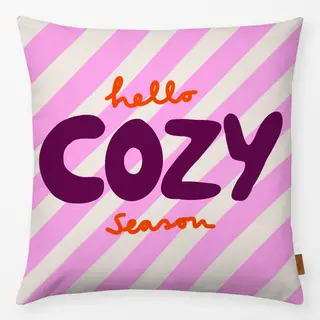 Kissen Cozy Season Diagonale Pink
